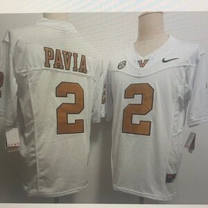 Diego Pavia White Stitched Jersey Vapor